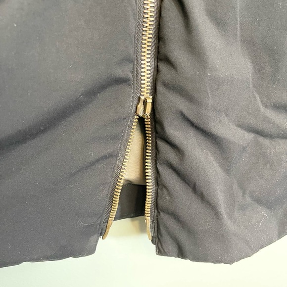 Post Card black Hooded Coat Italian Double Zipper Puffer Jacket Size 4 - Picture 15 of 16